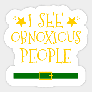 I See Obnoxious People Holiday Sticker